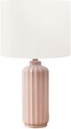 Monarch Specialties Inc. Pink Ceramic Table Lamp with Ivory Shade-0
