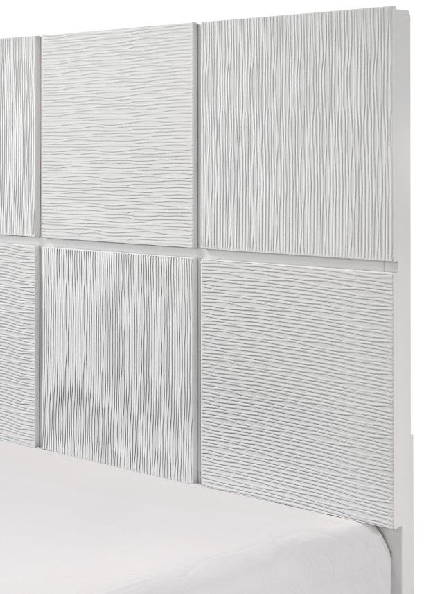 Crown Mark Denker White King Panel Bed-4