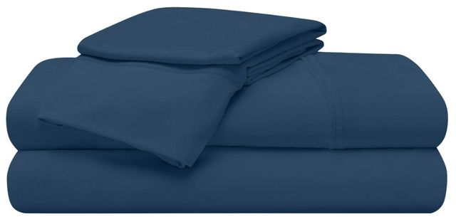 BEDGEAR® Ver-Tex Performance® 4-Piece Navy Nylon Split Head Queen Sheet Set-0