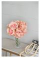 A & B Home Peach 10" Peony, Hydrangea and Rose Ball-3