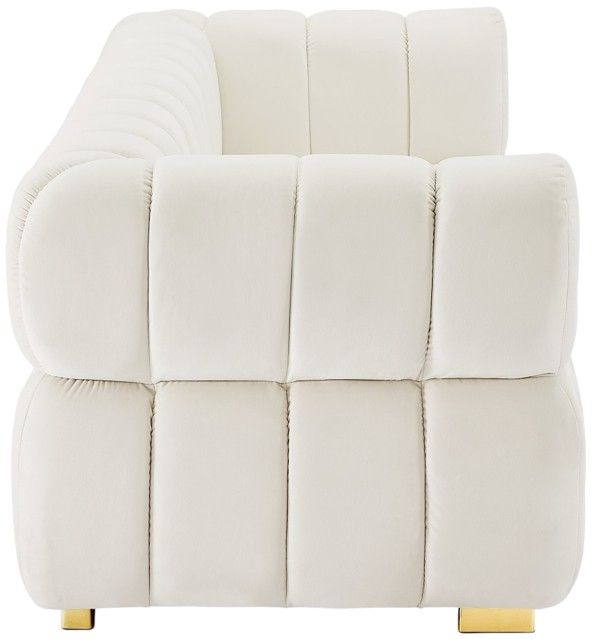 Meridian Furniture Gwen Cream Velvet Sofa-3