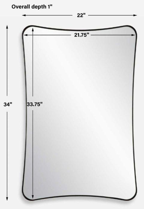 Uttermost® Loudon Black Vanity Mirror-3