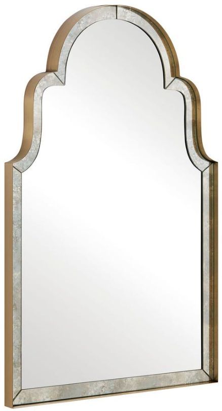 Uttermost® Brayden Antique Brass Arch Mirror-3