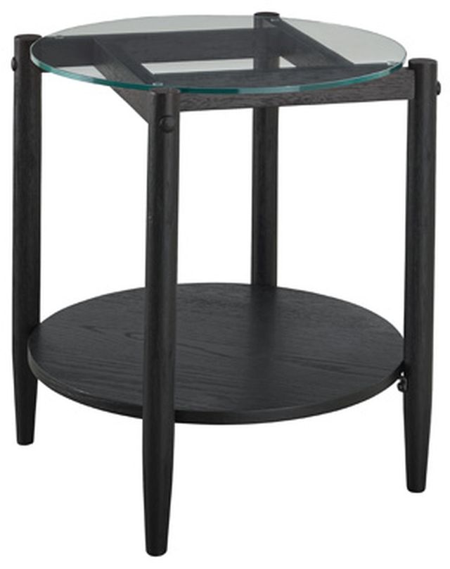 Signature Design by Ashley® Westmoro Glass Top End Table with Black Base-0