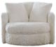 Furniture of America® Cochrane White Swivel Accent Chair-0