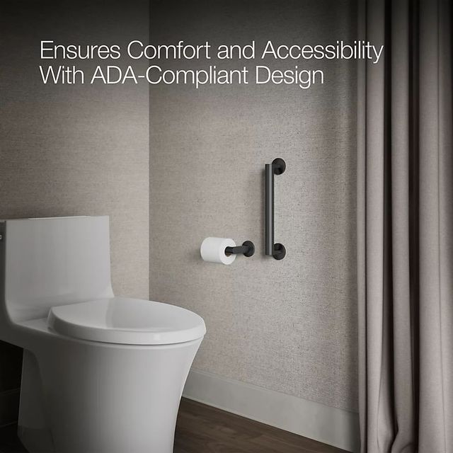 KOHLER® Components™ Matte Black 12" Grab Bar-3