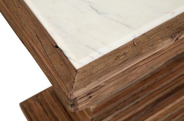 Furniture Classics Stackers White Console Table with Brown Base-3