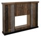 International Furniture Direct Loft Brown Mantel Fireplace Console-2