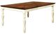Furniture of America® Harrisburg I Vintage White Dining Table with Dark Oak Top -0