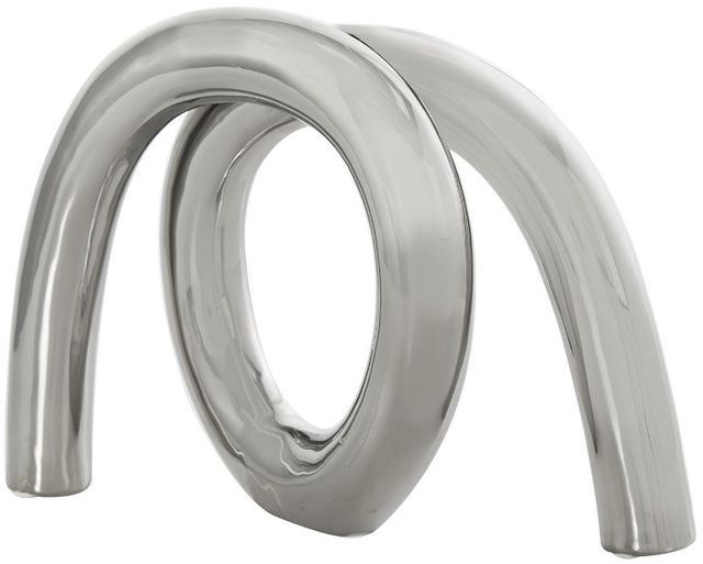 Deco Marche Silver Rounded Loop Sculpture-2