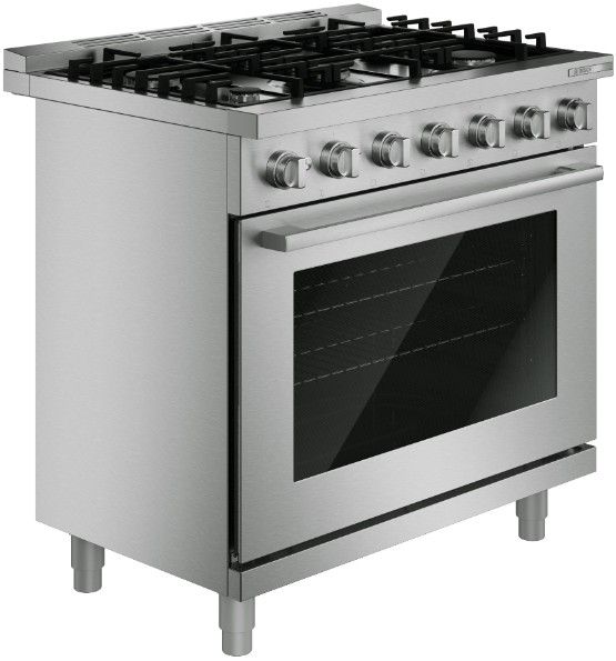 Bosch® 500 Series 36” Stainless Steel Freestanding Dual Fuel Range-2