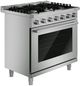 Bosch® 500 Series 36” Stainless Steel Freestanding Dual Fuel Range-2