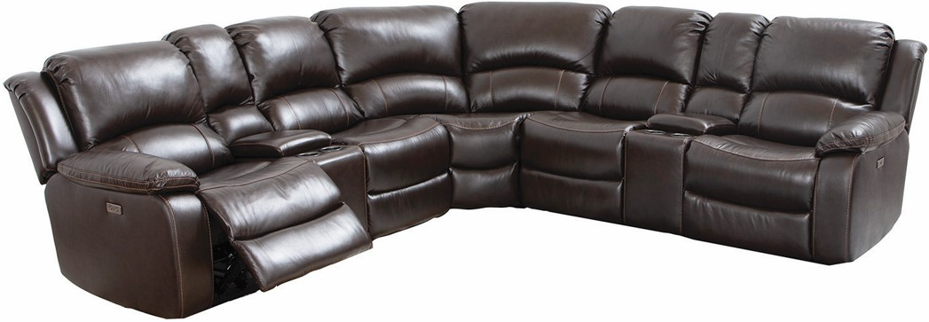 Cheers by Man Wah 7-Piece Madras Espresso Leather Match Power