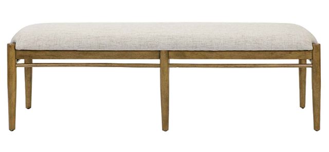 Martin Furniture Lachlan Beige/Warm Sienna Brown Dining Bench-1