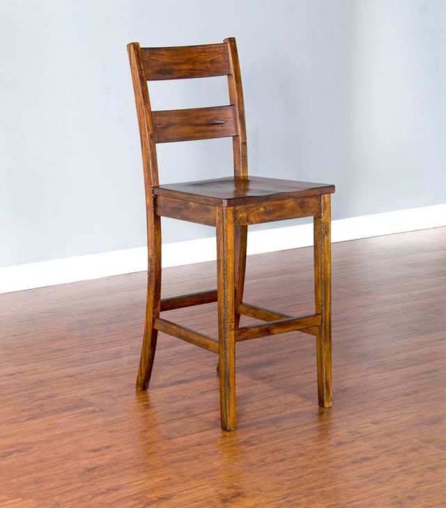 Sunny Designs™ Tuscany Vintage Mocha 30" Ladderback Bar Stool-1