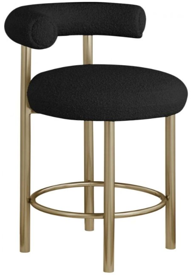 Meridian Furniture Bordeaux Black Upholstered Bar Stool-0