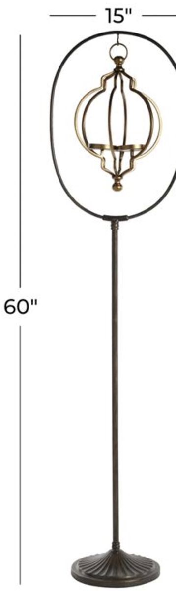 Deco Marche Black Floor Candle Lantern-2