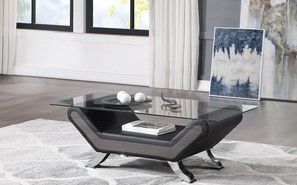 Mazin Furniture Veloce Black/Gray Coffee Table-1