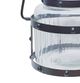 A & B Home Clear/Black Glass Lantern-1