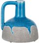 A & B Home Blue/Gray Ceramic Flower Vase with Handle Design-3