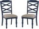 Powell® Trimble 2-Piece Beige/Navy Blue Dining Side Chair Set-0