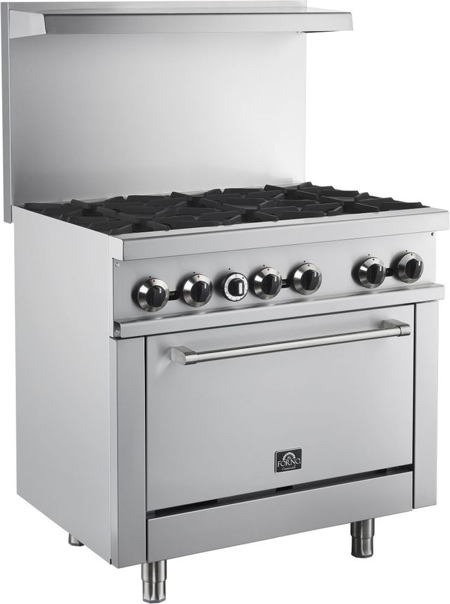 FORNO® 36" Stainless Steel Commercial Freestanding Gas Range -1