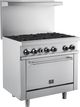 FORNO® 36" Stainless Steel Commercial Freestanding Gas Range -1