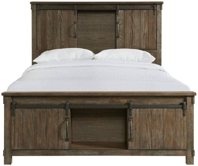 Elements International Scott Dark Queen Platform Storage Bed-1