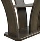 Elements International Dapper Glass Top Rectangular Counter Dining Table with Walnut Base-4