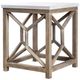 Uttermost® Catali Ivory Limestone Top End Table with Warm Oatmeal Wash Base-4