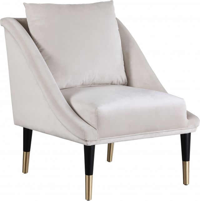Meridian Furniture Elegante Cream Velvet Chair-0