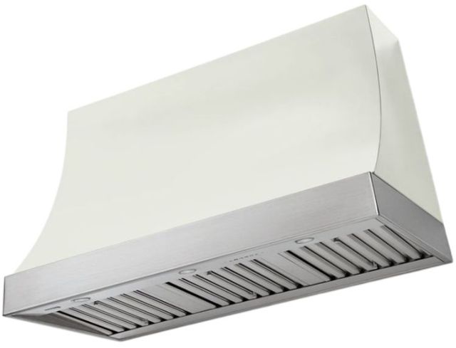 AGA Marquee 48" White Wall Mounted Range Hood  with Brushed Nickel Trim-0