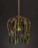 Currey & Company Midsummer Brass/Green Pendant-5