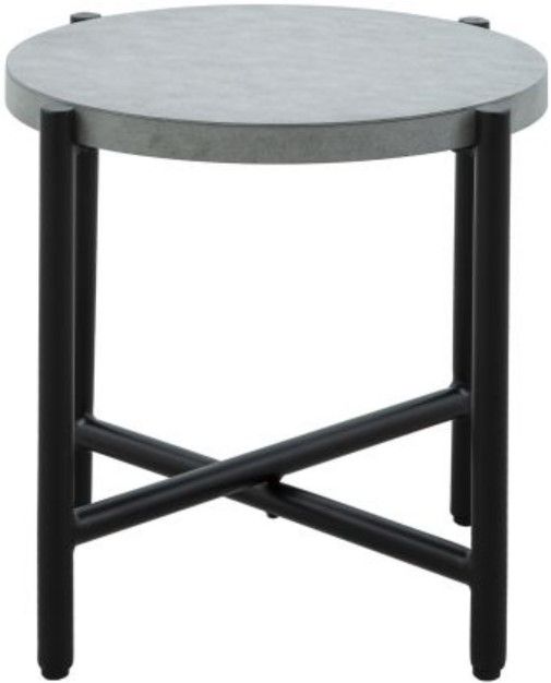 Plank & Hide Jovi Black Aluminum Outdoor End Table-1