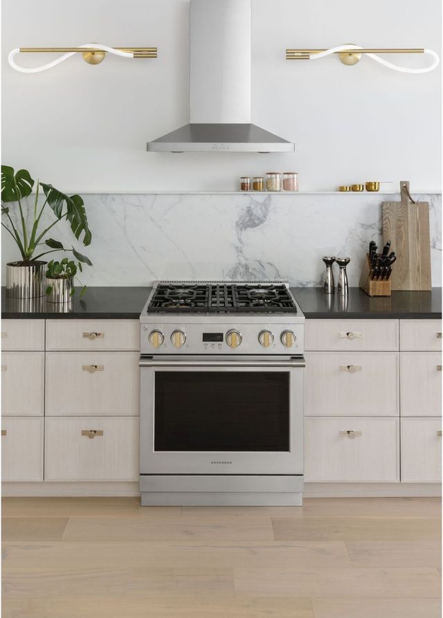 Monogram® Statement Collection 30" Stainless Steel Pro Style Natural Gas Range-9