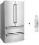 ZLINE 36" 22.5 Cu. Ft. Fingerprint Resistant Stainless Steel Counter Depth French Door Refrigerator with Ice Maker and Water Filter-3