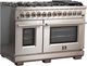 FORNO® Capriasca 48" Stainless Steel Freestanding Dual Fuel Range-1