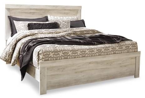 Signature Design by Ashley® Bellaby 5-Piece Whitewash King Panel Bed Set-1