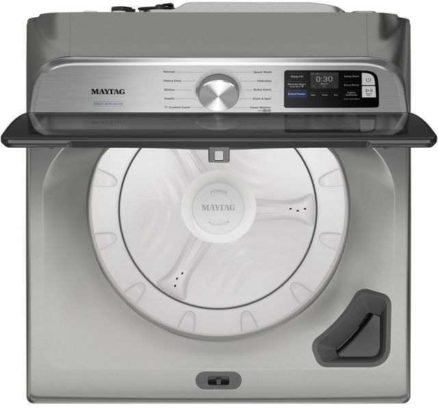 Maytag® 6 Cu. Ft. Classic Silver Top Load Washer with Agitator-2