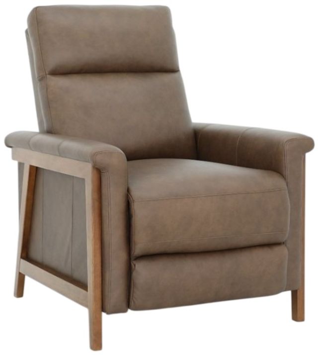 BarcaLounger® Lewiston Oasis Walnut Leather Manual Recliner-0