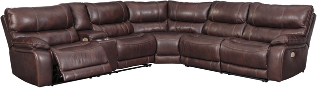 Signature Design by Ashley® Muirfield 3-Piece Mahogany Reclining Sectional-1