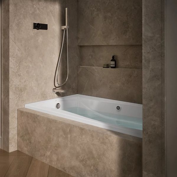 KOHLER® Mariposa® White 66" X 36" Alcove Whirlpool-2