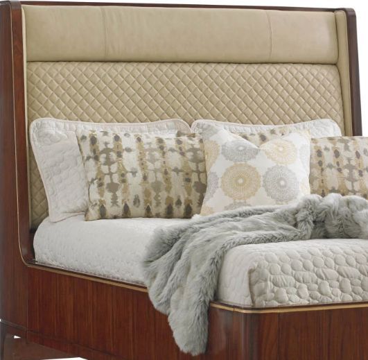 Lexington Home Take Five Empire Ivory/Santos Rosewood Queen Panel Bed-1