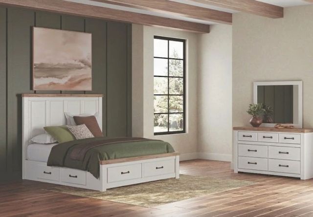 Benchcraft® Savonport 3-Piece Brown/White King Panel Storage Bedroom Set-1