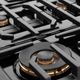 ZLINE Paramount 48" Black Satin Stainless Steel Gas Rangetop with 8 Brass Burners and Porcelain Cooktop in Champagne Bronze Accents -3