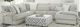 American Wholesale Furniture Cloud Heights 3-Piece Silver U-Shape Sectional and Chaise-1