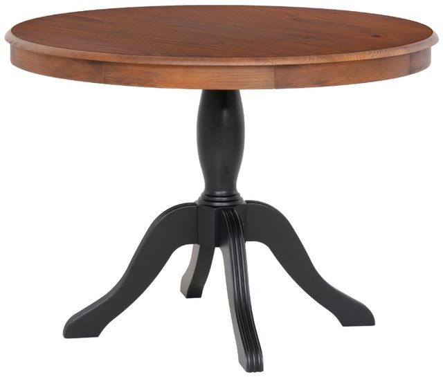 Linon Norah Black Walnut Pedestal Dining Table-0
