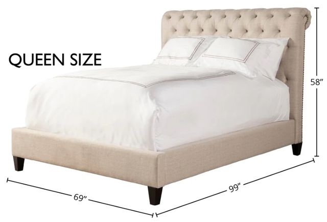 Parker House® Cameron Downy Queen Upholstered Panel Bed-2