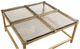 Bassett Mirror Marisa Glass Top Cocktail Table with Brushed Gold Base-1