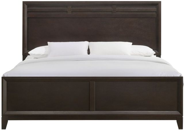 Elements International Beaumont Merlot King Panel Bed-1